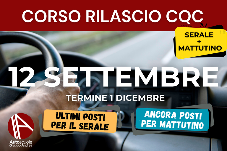 Corso rilascio CQC in partenza il 12 settembre 2026